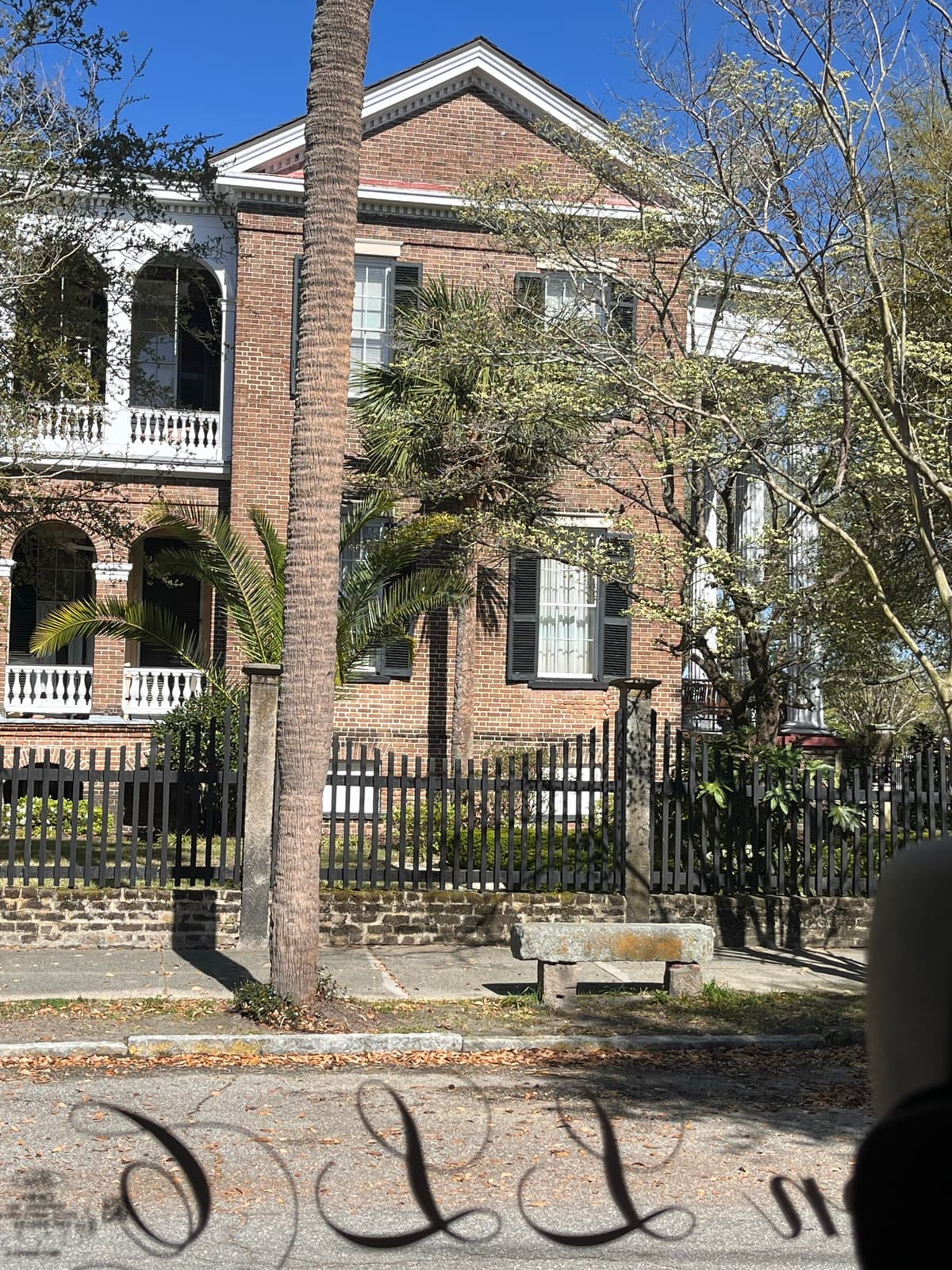 Concrete blocks outside houses